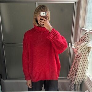Christy Dawn Vibrant Red Turtleneck Ingrid Sweater